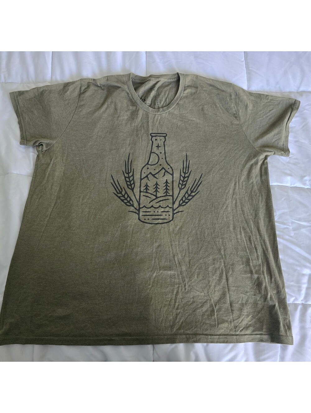 Shirts On Tap olive graphic T-shirt